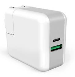 KP2U-PD-Bílá | Nástěnná nabíječka Power Delivery 3.0 pro Macbook