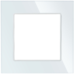 SC80-1 | Jednoduchý rám pro destičky řady F60 | Bílé tvrzené sklo