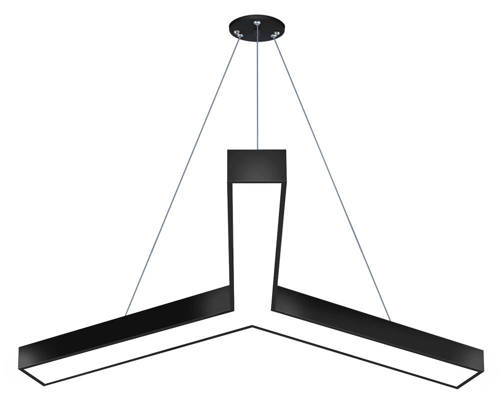 LPL-001 | Závěsné LED stropní svítidlo 40W | tvar Y | hliník | CCD nebliká | Φ120x10x6