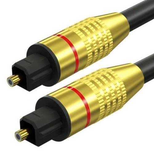 TS07-1,5-1,5M-Černá | Optický kabel Toslink | GOLD - pozlacené konektory | ústředí