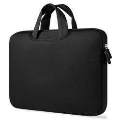 BR04 | Neoprene bag, 15.6 &quot;laptop sleeve | handles, two side pockets | black