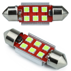 LED bulb C5W 6 SMD 3535 CAN BUS green