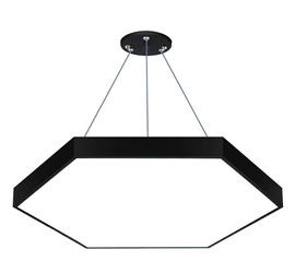 LPL-003 | Hanging LED ceiling lamp 80W | hexagon | aluminum | CCD not blinking | Φ80x6