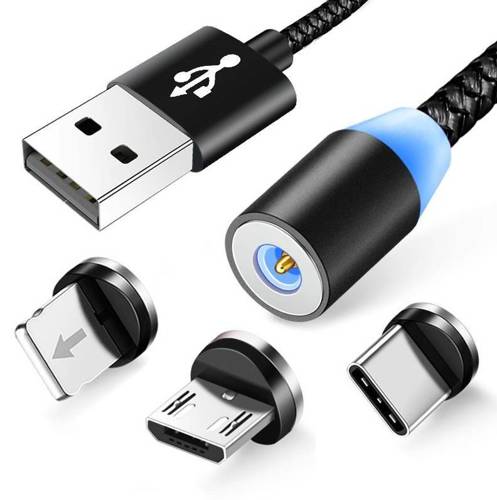 AM23 | 3in1 2M | Magnetic USB cable to charge your phone | Quick Charge 3.0 2.4A