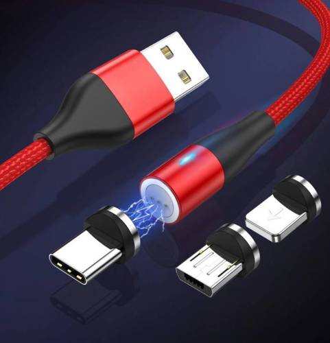 AM60 | 3in1 2M | Magnetic 5A cable for fast charging and data transfer | tip 3