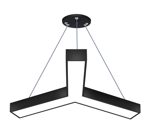 LPL-001 | Hängende LED-Deckenleuchte 30W | Y-Form | Aluminium | CCD blinkt nicht | Φ90x10x6