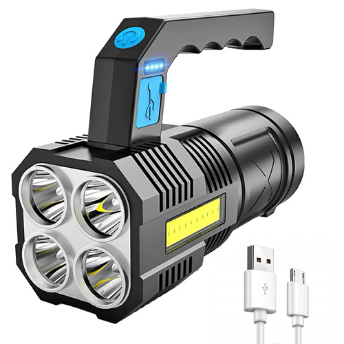 TL-2056 | Multifunktionale LED-Suchscheinwerfer-Taschenlampe mit eingebautem Akku | 1000lm, 4 Leuchtmodi, bis zu 8h