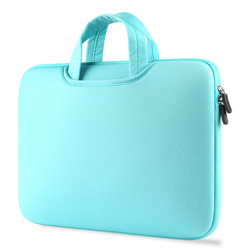 BR04 | Neopreno krepšys, 15,6 colio nešiojamojo kompiuterio rankovė | rankenos, dvi šoninės kišenės | mėlyna