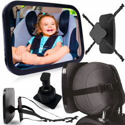  JH-04 | Lusterko do obserwacji dziecka w samochodzie | mocowane na tylnym zagłówku na elastyczne paski