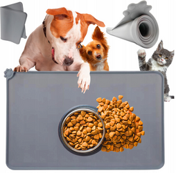  MLG-4830 | L | Wodoodporna mata podkładana pod miskę dla zwierząt | podkładka silikonowa dla psa i kota