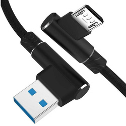 AM30 | Micro-USB 2M | Kątowy kabel USB do ładowania telefonu | Quick Charge 3.0 2.4A
