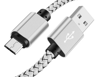 C06 | Micro USB 2M | Nylonowy kabel do telefonu Quick Charge 3.0 2A