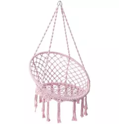 DY-A003-PINK | Fotel wiszący, krzesło brazylijskie, kosz, huśtawka, hamak | do 120 kg