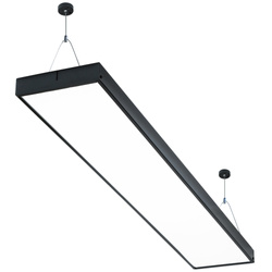 Liniowa lampa wisząca 120 cm | Biurowy, czarny moduł LED 40W | Szerokość lampy 18 cm 