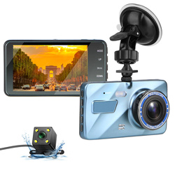 PZ-V12 | Wideo rejestrator, kamera samochodowa | 2 kamery - przód, tył | FullHD 1296p | Ekran dotykowy 4"