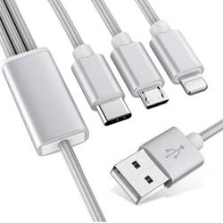 UC-005 | 3w1 1.2M | Kabel USB do ładowania telefonu 3w1 - Micro USB / Lightning / Type-C