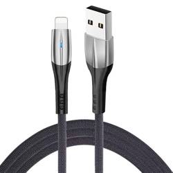 UC-010 | Lightning (iPhone) 1M | Wzmacniany kabel USB z diodą LED i aluminiowymi złączami do telefonu