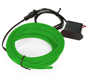 Zestaw El Wire Zielony 10M - Światłowód Ambient Light EL Wire z odzielnym inverterem 12V