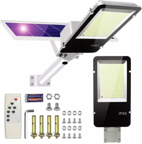 LDT-B628 | Uliczna latarnia, lampa solarna LED 2000W | 20Ah, IP65, 628 LED SMD5730 | duży panel słoneczny 6V/25W | Pilot