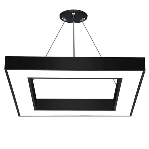 LPL-008 | Lampa sufitowa wisząca LED 40W | kwadratowa | aluminium | CCD niemrugająca | 60x60x6