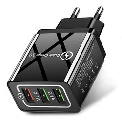 CA-001 | Швидкий настінний зарядний пристрій з 3 портами USB | Швидка зарядка 3.0