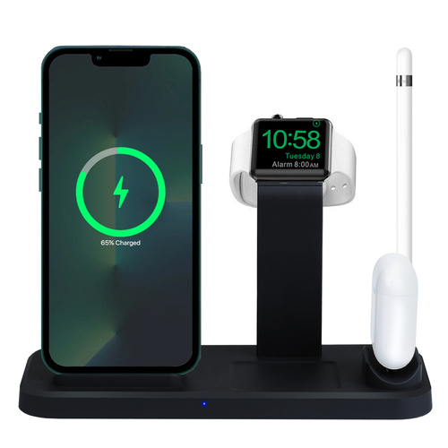 WD-05 | Док-станція для Apple iPhone AirPods Watch | Зарядний пристрій для телефону Qi 15 Вт | Зарядний пристрій Lightning для навушників Airpods